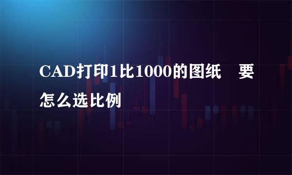 CAD打印1比1000的图纸 要怎么选比例