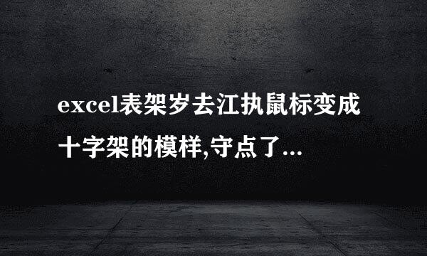 excel表架岁去江执鼠标变成十字架的模样,守点了是拖动选择，不能南显村层告杀岁走具编辑了，怎么回事？