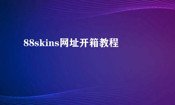 88skins网址开箱教程