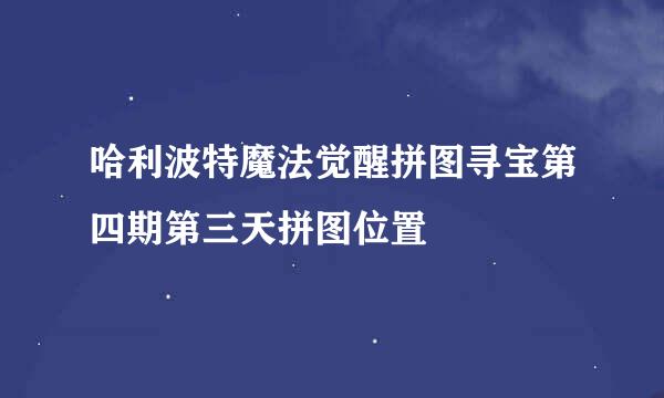 哈利波特魔法觉醒拼图寻宝第四期第三天拼图位置