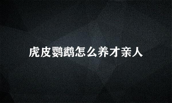 虎皮鹦鹉怎么养才亲人