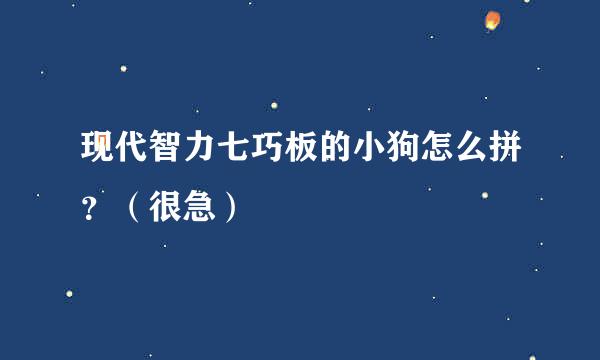 现代智力七巧板的小狗怎么拼？（很急）