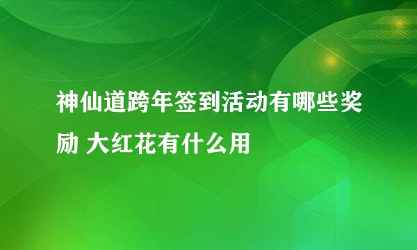 神仙道跨年签到活动有哪些奖励 大红花有什么用