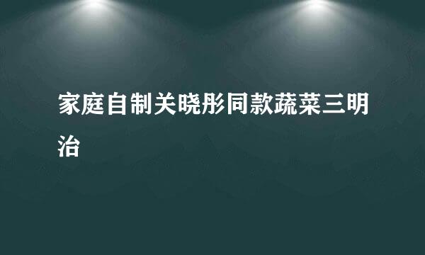 家庭自制关晓彤同款蔬菜三明治