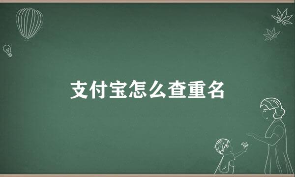 支付宝怎么查重名