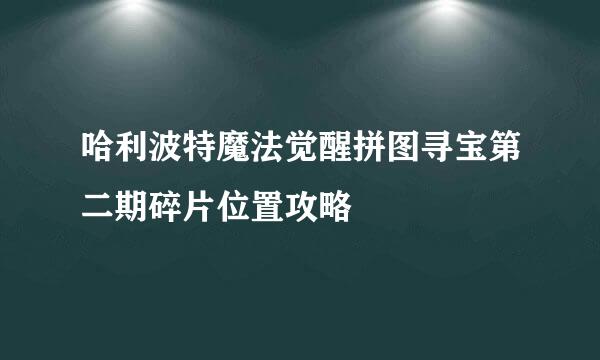 哈利波特魔法觉醒拼图寻宝第二期碎片位置攻略