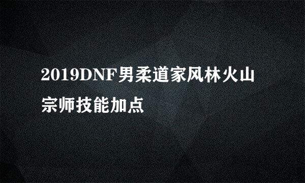 2019DNF男柔道家风林火山宗师技能加点