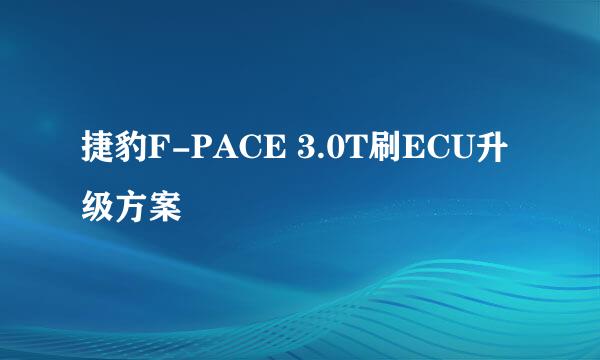 捷豹F-PACE 3.0T刷ECU升级方案