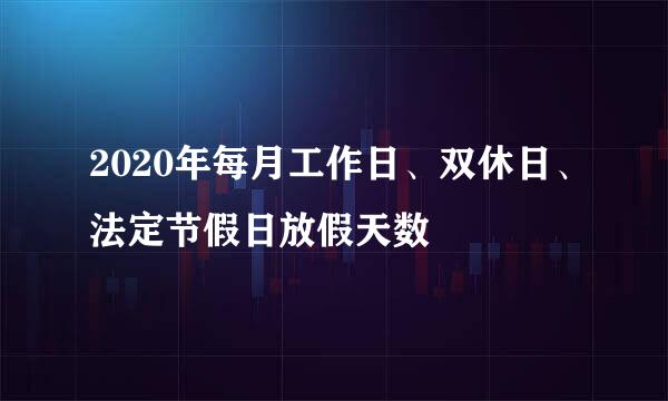 2020年每月工作日、双休日、法定节假日放假天数