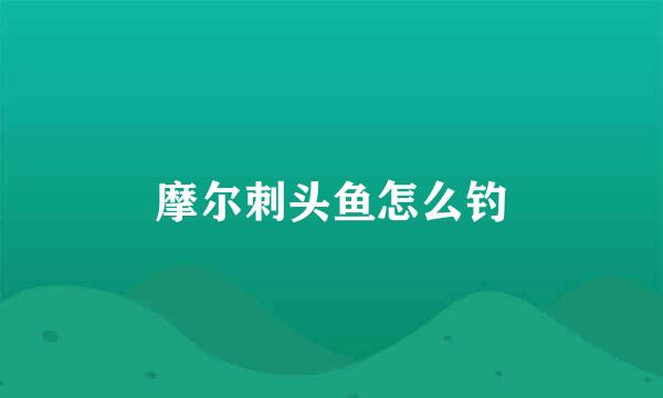 摩尔刺头鱼怎么钓