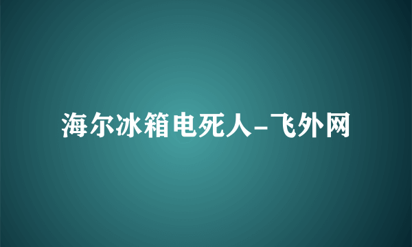 海尔冰箱电死人-飞外网