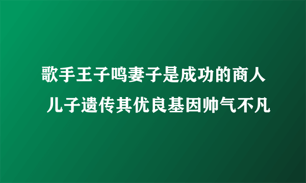 歌手王子鸣妻子是成功的商人 儿子遗传其优良基因帅气不凡