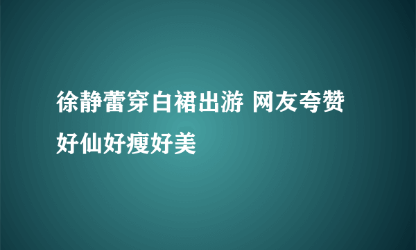 徐静蕾穿白裙出游 网友夸赞好仙好瘦好美