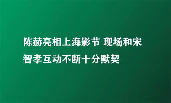 陈赫亮相上海影节 现场和宋智孝互动不断十分默契