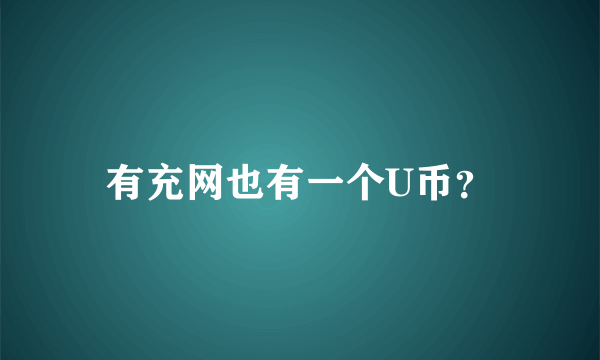 有充网也有一个U币？