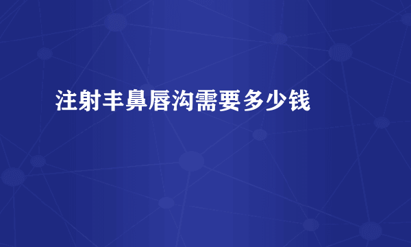 注射丰鼻唇沟需要多少钱		