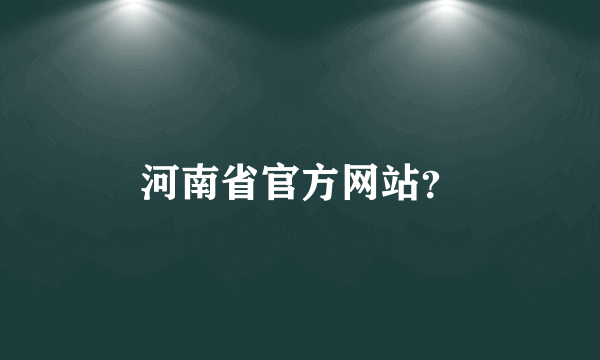 河南省官方网站？