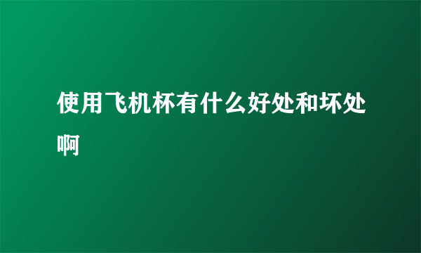 使用飞机杯有什么好处和坏处啊