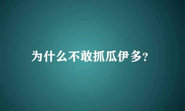 为什么不敢抓瓜伊多？