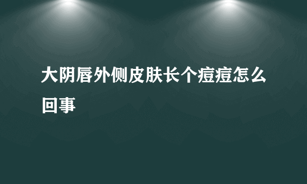 大阴唇外侧皮肤长个痘痘怎么回事