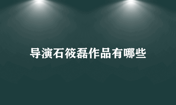 导演石筱磊作品有哪些