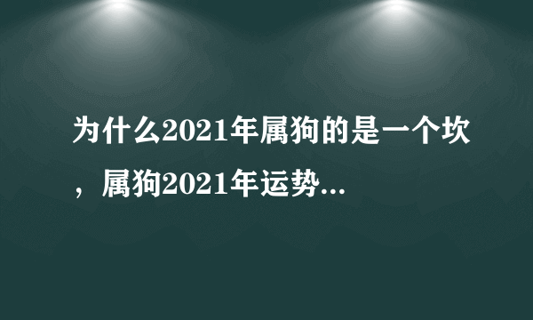 为什么2021年属狗的是一个坎，属狗2021年运势及运程每月运程