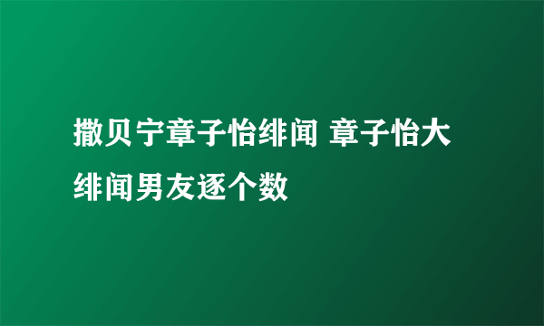 撒贝宁章子怡绯闻 章子怡大绯闻男友逐个数