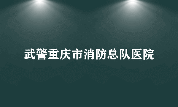 武警重庆市消防总队医院