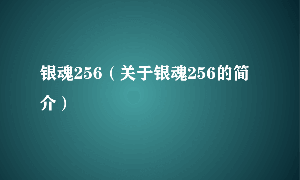 银魂256（关于银魂256的简介）