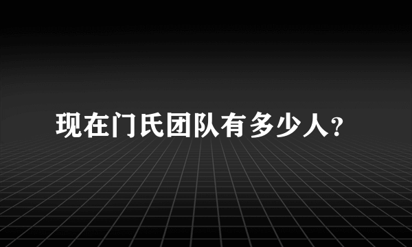 现在门氏团队有多少人？