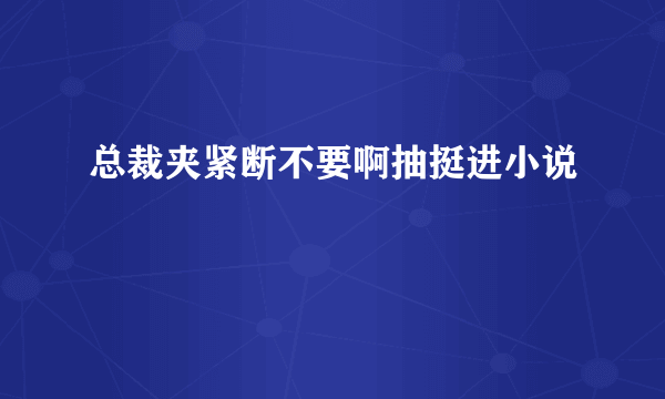 总裁夹紧断不要啊抽挺进小说