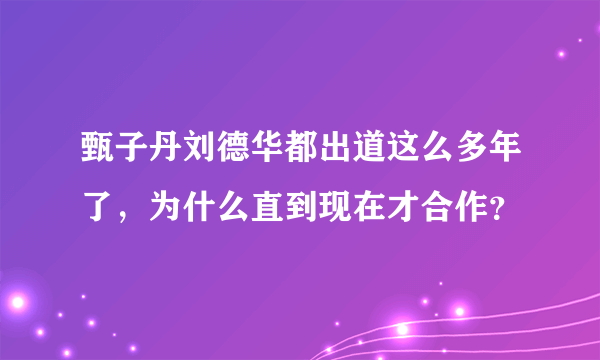 甄子丹刘德华都出道这么多年了，为什么直到现在才合作？