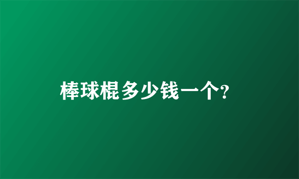 棒球棍多少钱一个？