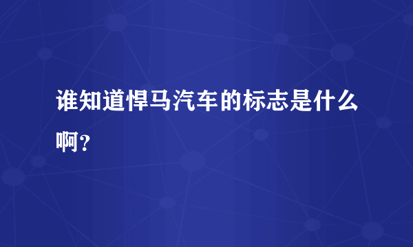 谁知道悍马汽车的标志是什么啊？