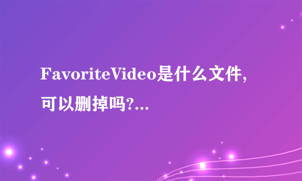 FavoriteVideo是什么文件,可以删掉吗??有没坏处??