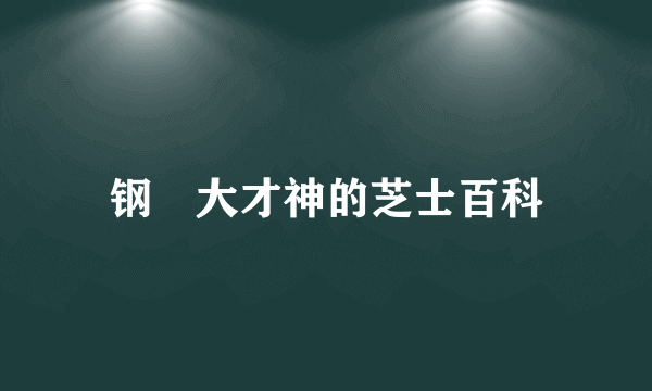 钢镚大才神的芝士百科