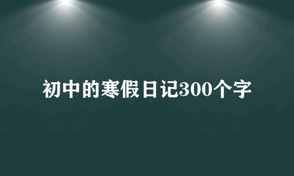 初中的寒假日记300个字