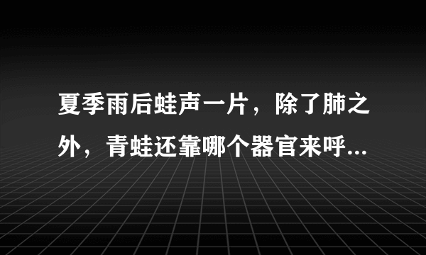 夏季雨后蛙声一片，除了肺之外，青蛙还靠哪个器官来呼吸 蚂蚁庄园今日答案5月22日