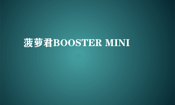 菠萝君BOOSTER MINI