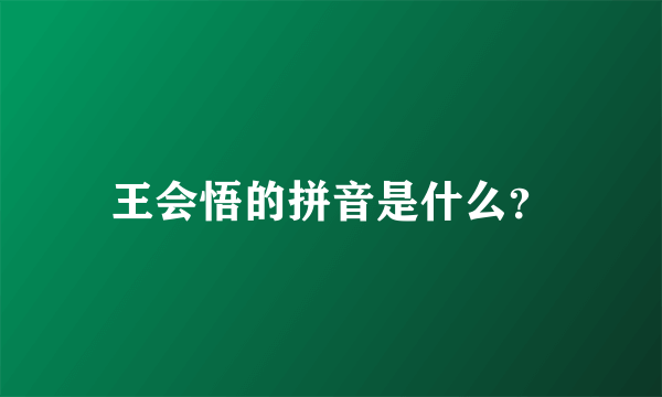 王会悟的拼音是什么？