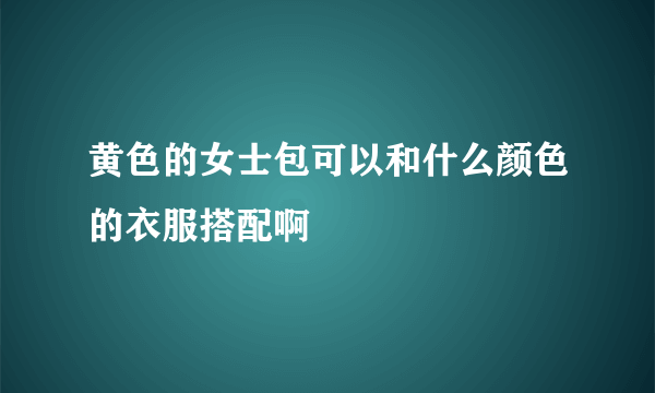 黄色的女士包可以和什么颜色的衣服搭配啊