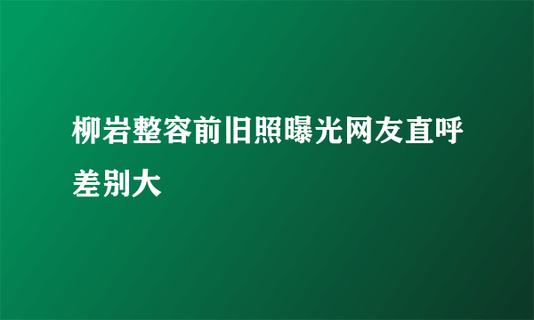 柳岩整容前旧照曝光网友直呼差别大