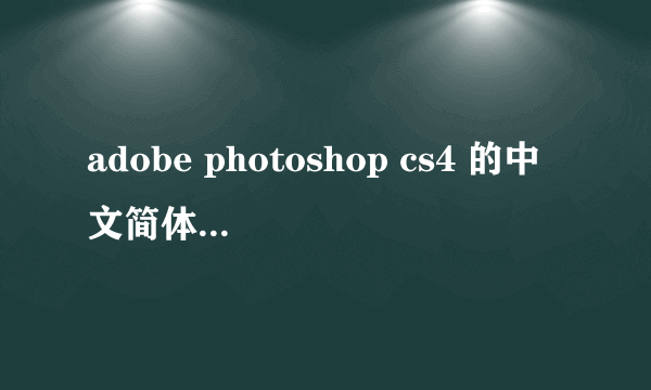 adobe photoshop cs4 的中文简体版 可以用的 序列号和注册号