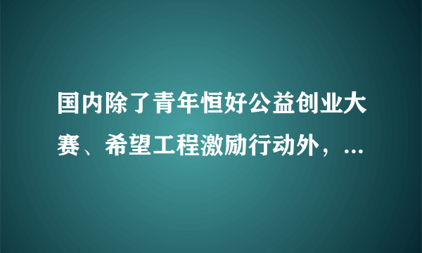 国内除了青年恒好公益创业大赛、希望工程激励行动外，是否有其他面向大学生的公益创业类比赛？