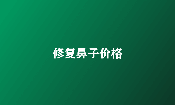 修复鼻子价格