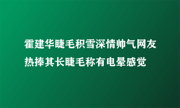 霍建华睫毛积雪深情帅气网友热捧其长睫毛称有电晕感觉