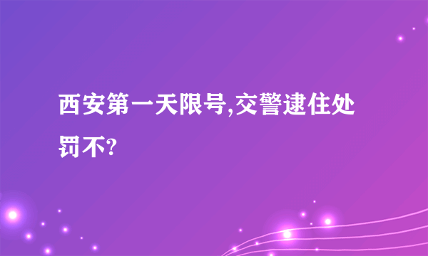 西安第一天限号,交警逮住处罚不?