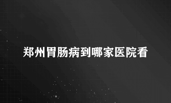 郑州胃肠病到哪家医院看