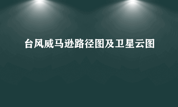 台风威马逊路径图及卫星云图