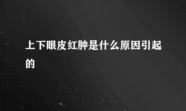 上下眼皮红肿是什么原因引起的